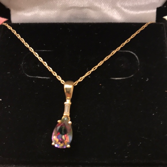 Stampd Jewelry - 10k Mystic Fire Topaz pendant